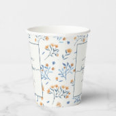 Elegante Wildblumen Boho Baby Shower Pappbecher (Rechts)