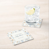 Elegante Wildblumen Boho Baby Shower Rechteckiger Pappuntersetzer (Vor Ort)