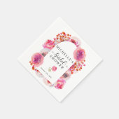 Elegante Wildblumen | Boho Brautparty Serviette (Ecke)