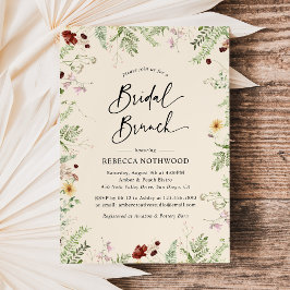 Elegante Wildblumen Boho Bridal Brunch Einladung