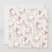 Elegante Wildblumen Boho Save the Date (Rückseite)