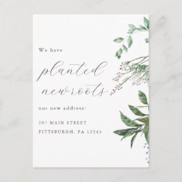 Elegante Wildblumen-Botanik-Karte zur Wohnungsüber Postkarte