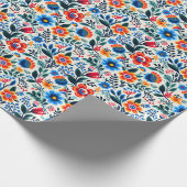 Elegante Wildblumen Botanisches Muster Geschenkpapier (Ecke)