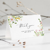Elegante Wildblumen Brautparty Dankeschön Karte