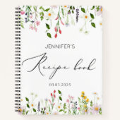 Elegante Wildblumen Brautparty Rezept Buch (Vorderseite)