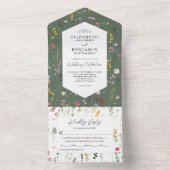 Elegante Wildblumen, die alle in einer Einladung h (Innen Boden)