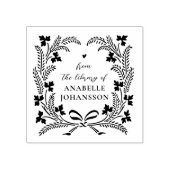 Elegante Wildblumen, die aus dem Bibliothekbuch bl Gummistempel (Prägung)