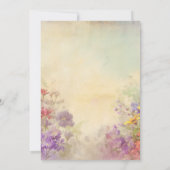 Elegante Wildblumen Dreamy Wedding Einladung (Rückseite)