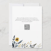 Elegante Wildblumen Engagement Partei Einladung (Rückseite)