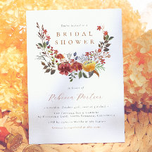 Elegante Wildblumen fallen Brautparty