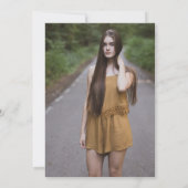 Elegante Wildblumen Foto Graduation Party Einladung (Rückseite)