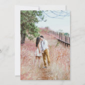 Elegante Wildblumen Foto Hochzeit Einladung (Rückseite)