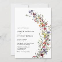 Elegante Wildblumen Foto Hochzeit