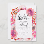 Elegante Wildblumen | Frühjahr Sommer-Brautparty Einladung (Vorderseite)