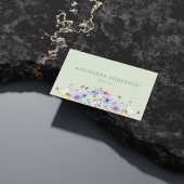 Elegante Wildblumen für die Wasserfarben Minimal Visitenkarte
