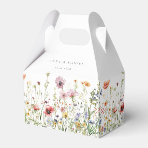 Elegante Wildblumen-Geschenkboxen für die Hochzeit Geschenkschachtel
