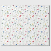 Elegante Wildblumen Geschenkpapier (Flach)
