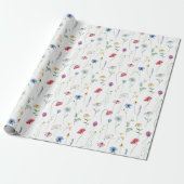 Elegante Wildblumen Geschenkpapier (Ungerollt)