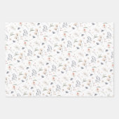 Elegante Wildblumen Geschenkpapier Set (Vorderseite)