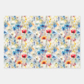 Elegante Wildblumen Geschenkpapier Set (Vorderseite)