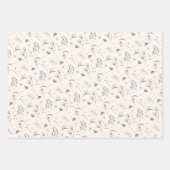 Elegante Wildblumen Geschenkpapier Set (Vorderseite)
