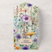 Elegante Wildblumen Hochzeit All In One Einladung (Außenbereich)