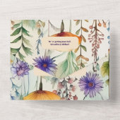 Elegante Wildblumen Hochzeit All In One Einladung (Rückseite)