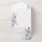 Elegante Wildblumen Hochzeit All In One Einladung (Außenbereich)