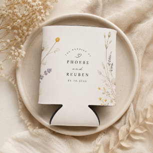 Elegante Wildblumen-Hochzeit Dosenkühler