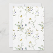 Elegante Wildblumen Hochzeit Einladung (Rückseite)