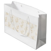 Elegante Wildblumen-Hochzeit Große Geschenktüte (Rückseite Schrägansicht)