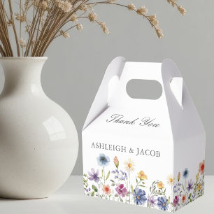 Elegante Wildblumen-Hochzeit im Frühling Personali Geschenkschachtel
