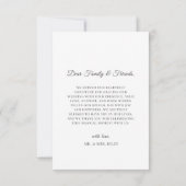 Elegante Wildblumen Hochzeit im Wasser Dankeskarte (Rückseite)