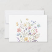 Elegante Wildblumen Hochzeit RSVP Karte (Rückseite)
