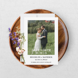 Elegante Wildblumen Hochzeit "Save the Date" Einladung