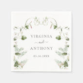 Elegante Wildblumen Hochzeit Serviette (Vorderseite)