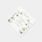 Elegante Wildblumen Hochzeit Serviette (Ecke)