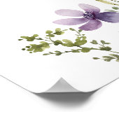 Elegante Wildblumen Hochzeit Sitzplan Poster (Ecke)