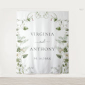 Elegante Wildblumen Hochzeit Wandteppich (Vorderseite)