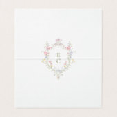 Elegante Wildblumen-Hochzeitsplatzkarten (Innenseite Aufgefaltet)