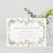 Elegante Wildblumen-Hochzeitsprobe-Abendessen (Stehend Vorderseite)