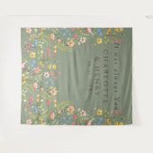 Elegante Wildblumen im Hintergrund Wandteppich (Vorderseite (Horizontal))