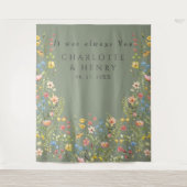 Elegante Wildblumen im Hintergrund Wandteppich (Vorderseite)