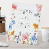 Elegante Wildblumen - Karten und Geschenke Sockelschild (In Situ)