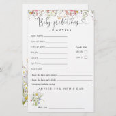 Elegante Wildblumen Kinderdusche Hinweise (Vorne/Hinten)