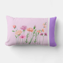 Elegante Wildblumen Lumbar Cushion