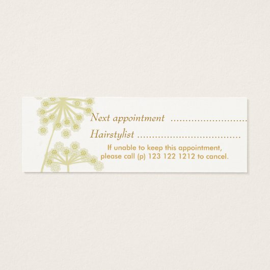 Elegante Wildblumen Moderne Berufliche Blumen (Rückseite)