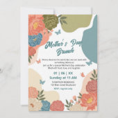 Elegante Wildblumen-Muttertags-Brunch-Einladung  Einladung (Vorderseite)
