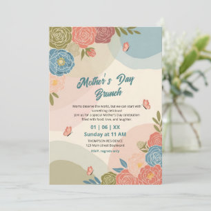 Elegante Wildblumen-Muttertags-Brunch-Einladung Einladung
