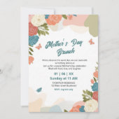 Elegante Wildblumen-Muttertags-Brunch-Einladung Einladung (Vorderseite)